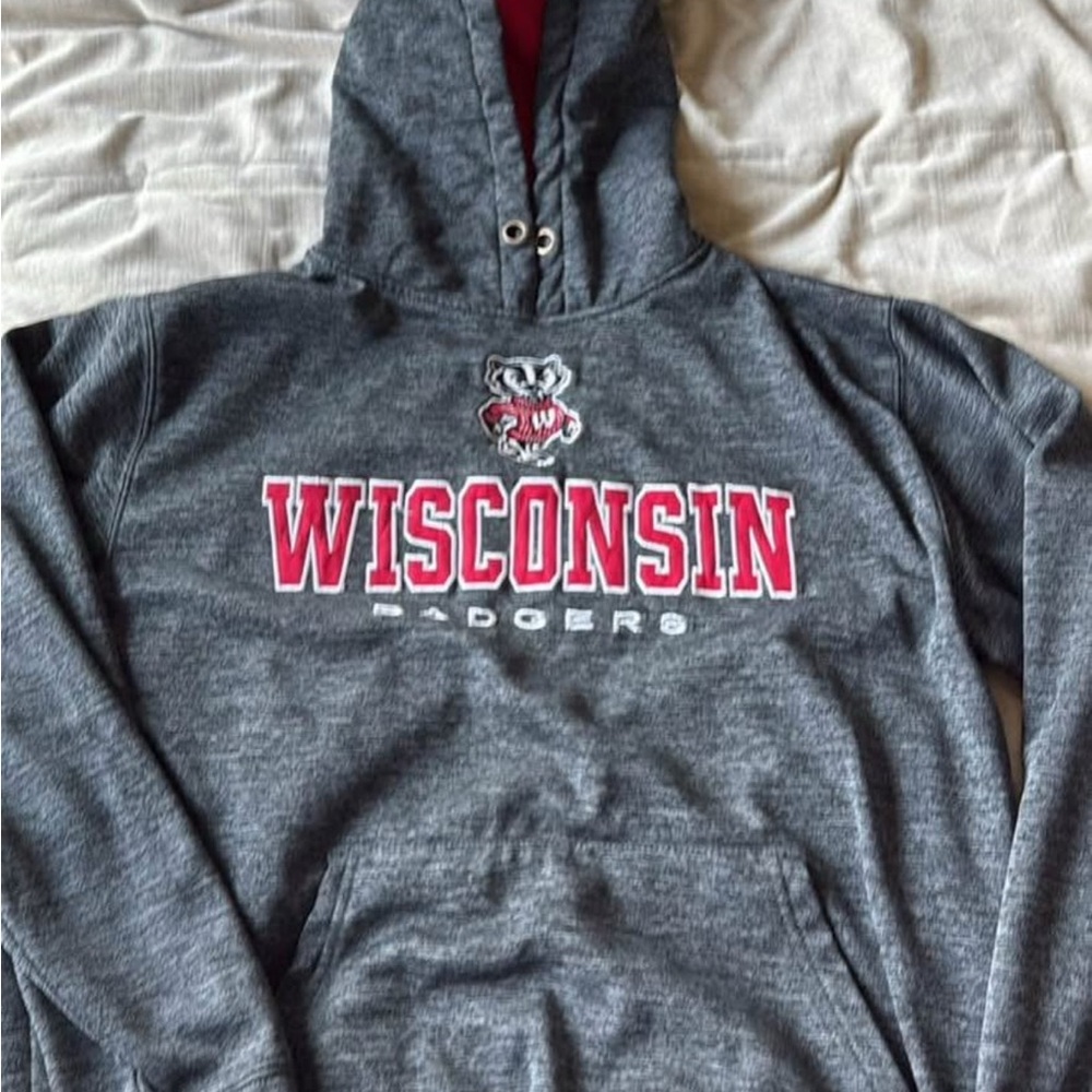 Men’s Wisconsin Badgers Gray Hoodie